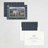 "Flannel" - Holiday Cards in Navy by Wildfield Paper Co - Assembled
