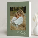 "Joy Ride" - Holiday Cards in Sage by Yaling Hou Suzuki - Folded Card