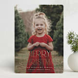 "Very Merry!" - Holiday Cards in Snow by Wildfield Paper Co - Front