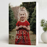 "Very Merry!" - Holiday Cards in Snow by Wildfield Paper Co - Folded Card
