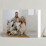 "Stunningly Scripted" - Holiday Cards in Snow by Ilze Lucero - Folded Card