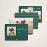 "Gilded Border" - Holiday Cards in Cream by Hooray Creative - Back of Card Options