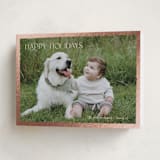 "Gilded Border" - Holiday Cards in Cream by Hooray Creative - Folded Card