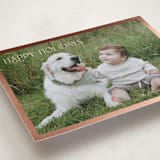 "Gilded Border" - Holiday Cards in Cream by Hooray Creative - Detail