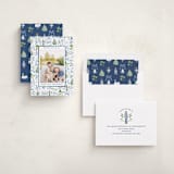 "Nutcracker ribbons" - Holiday Cards in Blue Ribbon by Sarah Knight - Assembled