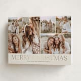 "Holiday Photo Grid" - Holiday Cards in Coal by Kimberly Morgan - Folded Card
