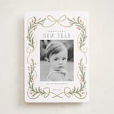 "Curling RIbbon" - Holiday Cards in Snow by Laura Hankins - Front