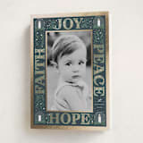 "Advent Candles" - Holiday Cards in Blue Jay by Leah Bisch - Folded Card