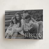 "elegant christmas blessings" - Holiday Cards in Snow by Kamala Nahas - Folded Card