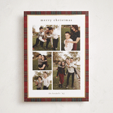"Plaid collage" - Holiday Cards in Berry by Stacey Meacham - Front