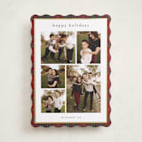 "Plaid Collage" - Holiday Cards in Berry by Stacey Meacham - Front