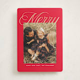 "Merry Overlay" - Holiday Cards in Reindeer Nose by Susan Asbill - Front