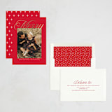 "Merry Overlay" - Holiday Cards in Reindeer Nose by Susan Asbill - Assembled