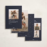 "Joy Trio" - Holiday Cards in Midnight by Pixel and Hank - Back of Card Options