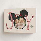"Disney Mickey O Joy" - Holiday Cards in Champagne by Kamala Nahas - Folded Card