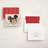 "Disney Mickey O Joy" - Holiday Cards in Champagne by Kamala Nahas - Assembled