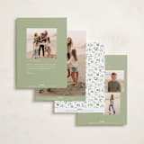 "Adorn Framed" - Holiday Cards in Snow by Everett Paper Goods - Back of Card Options