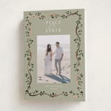 "Adorn Framed" - Holiday Cards in Sage by Everett Paper Goods - Folded Card