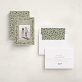 "Adorn Framed" - Holiday Cards in Sage by Everett Paper Goods - Assembled