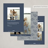 "Leaves & Berries" - Holiday Cards in Midnight by Susan Zinader - Back of Card Options