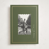 "Modern Heirloom" - Holiday Cards in Moss by Corinne Malesic - Front