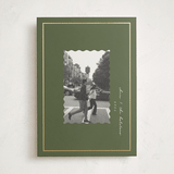 "Modern Heirloom" - Holiday Cards in Moss by Corinne Malesic - Front