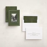 "Modern Heirloom" - Holiday Cards in Moss by Corinne Malesic - Assembled