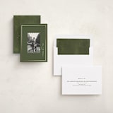 "Modern Heirloom" - Holiday Cards in Moss by Corinne Malesic - Assembled