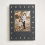 "Gilded Flowers" - Holiday Cards in Coal by Angela Garrick - Front