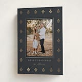 "Gilded Flowers" - Holiday Cards in Coal by Angela Garrick - Folded Card