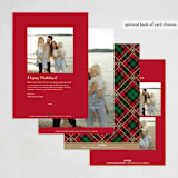"Disney Tartan Plaid" - Holiday Cards in Holiday Flannel by Erin Deegan - Back of Card Options