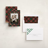 "Disney Tartan Plaid" - Holiday Cards in Holiday Flannel by Erin Deegan - Assembled
