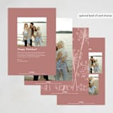 "New Year Sparklers" - Holiday Cards in Dusty Pink by Paula Pecevich - Back of Card Options
