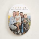 "a joyful family" - Holiday Cards in Coal by Laura Hamm - Front