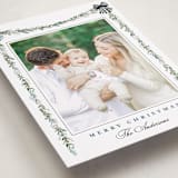 "Holly & Bows" - Holiday Cards in Winter Berry by Susan Moyal - Detail