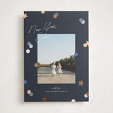 "Confetti Cheers" - Holiday Cards in Blue Jean by Pixel and Hank - Front