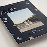 "Confetti Cheers" - Holiday Cards in Blue Jean by Pixel and Hank - Detail