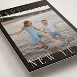 "Headlines" - Holiday Cards in Midnight by Ekko Studio - Detail