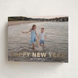 "Gilded" - Holiday Cards in Linen by Angela Thompson - Folded Card