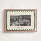 "gingham layers" - Holiday Cards in Cranberry by Ellen Schlegelmilch - Front
