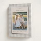 "Gingham Vintage" - Holiday Cards in Ash by Emily Betts - Folded Card