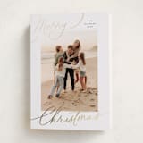 "Evoke" - Holiday Cards in Snow by Everett Paper Goods - Folded Card