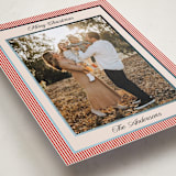 "Little Stripes" - Holiday Cards in Ruby by Annie Shapiro - Detail