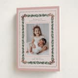"Sugarpine" - Holiday Cards in Blush by Itsy Belle Studio - Folded Card