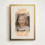 "Cheerful Stack" - Holiday Cards in Pumpkin by Ekko Studio - Front