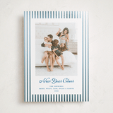 "Mini Cabana Stripes" - Holiday Cards in Ocean by Erika Firm - Front