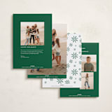 "Mini Cabana Stripes" - Holiday Cards in Pine by Erika Firm - Back of Card Options