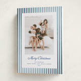 "Mini Cabana Stripes" - Holiday Cards in Ocean by Erika Firm - Folded Card