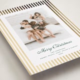 "Mini Cabana Stripes" - Holiday Cards in Pine by Erika Firm - Detail