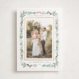 "Greenery & Gold" - Holiday Cards in Fir by Hannah Williams - Front